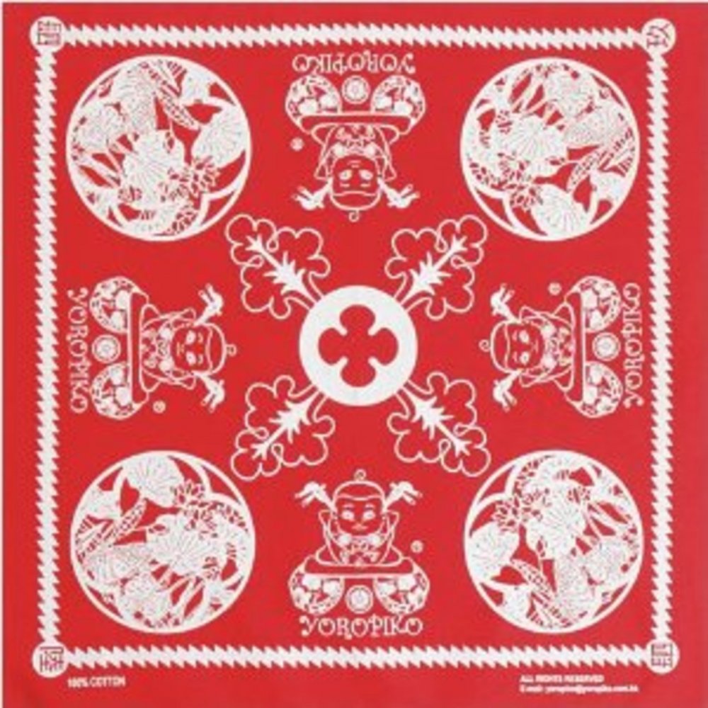 Red Printed Bandana