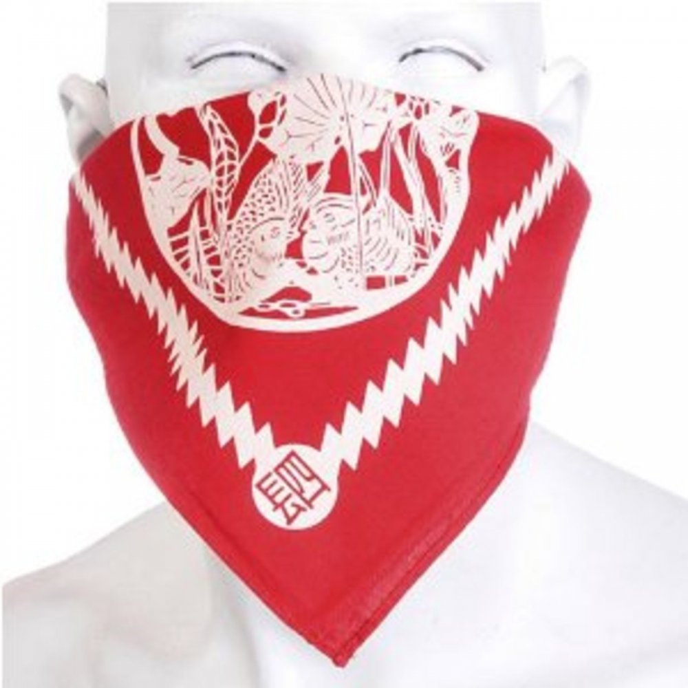Red Printed Bandana