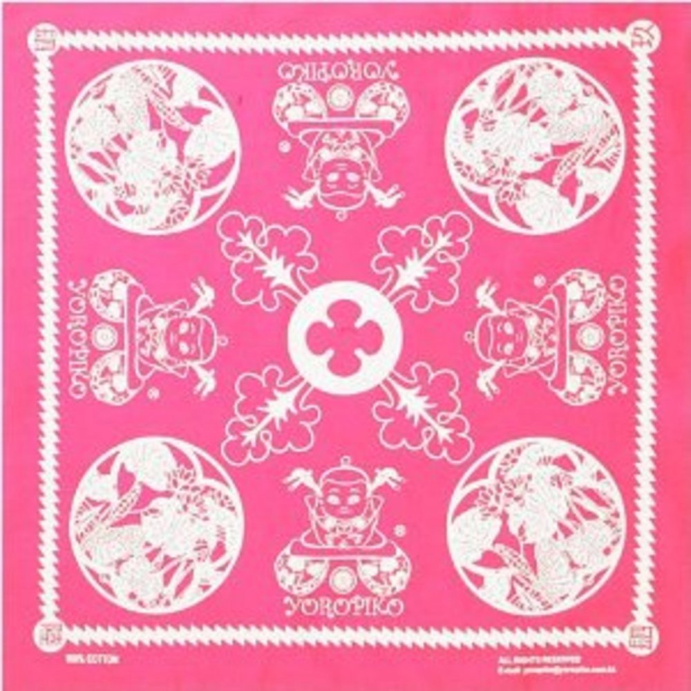 Fuschia Printed bandana