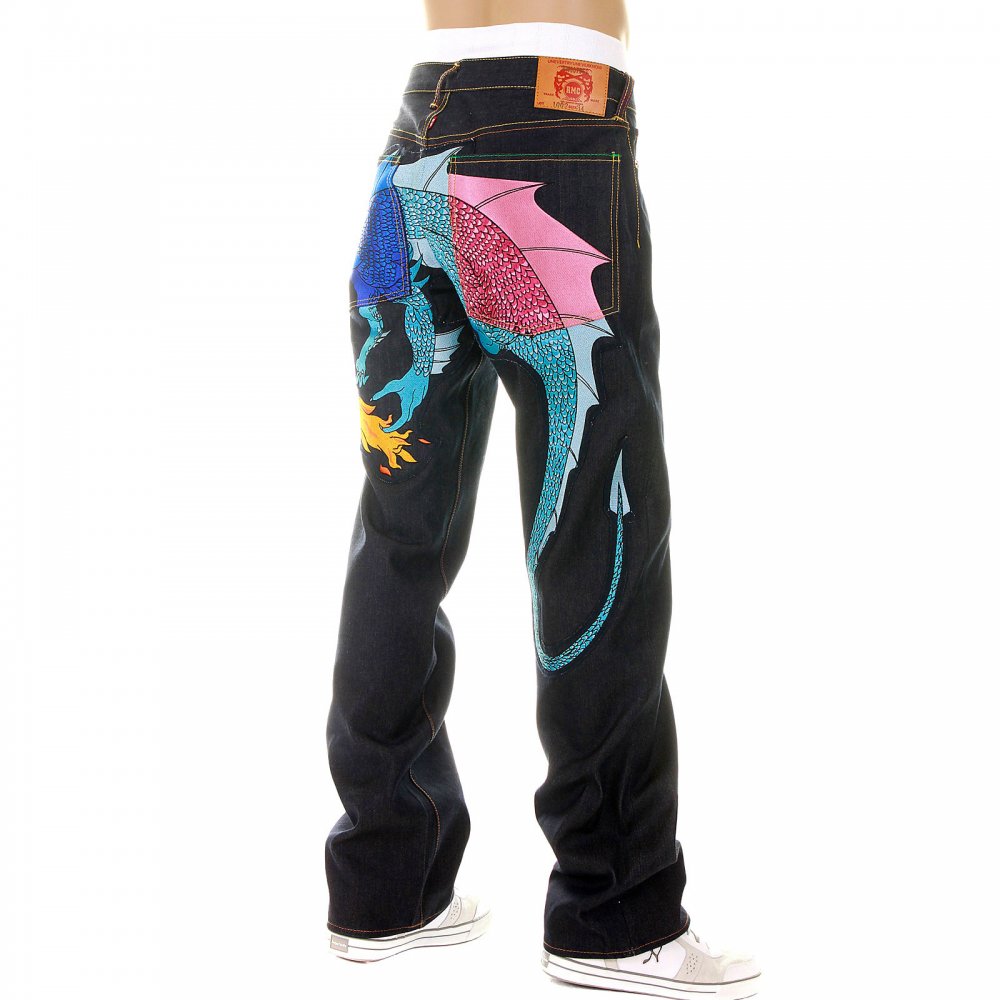 Hungry Dragon Royal Sky pink denim Jean