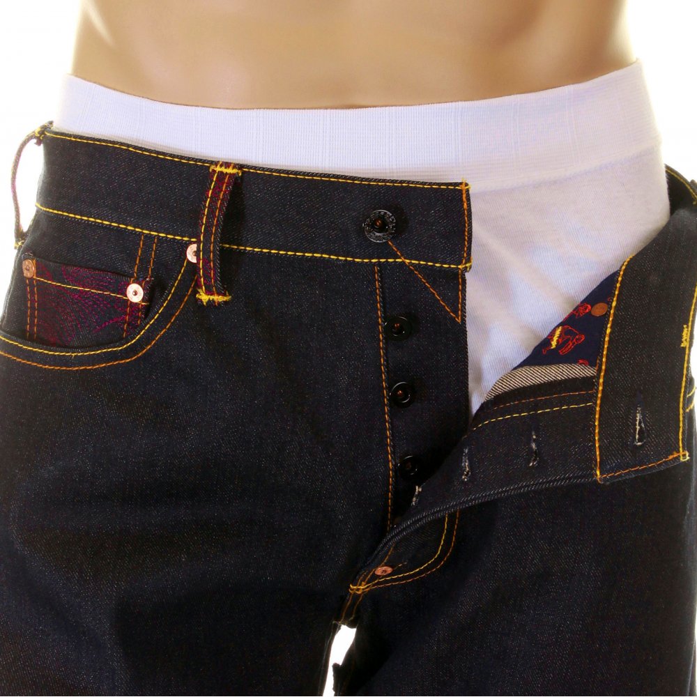 Hungry Dragon Royal Sky pink denim Jean