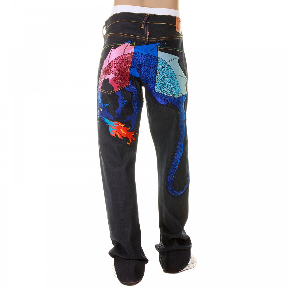 Hungry Dragon Pink Royal Sky Denim Jean