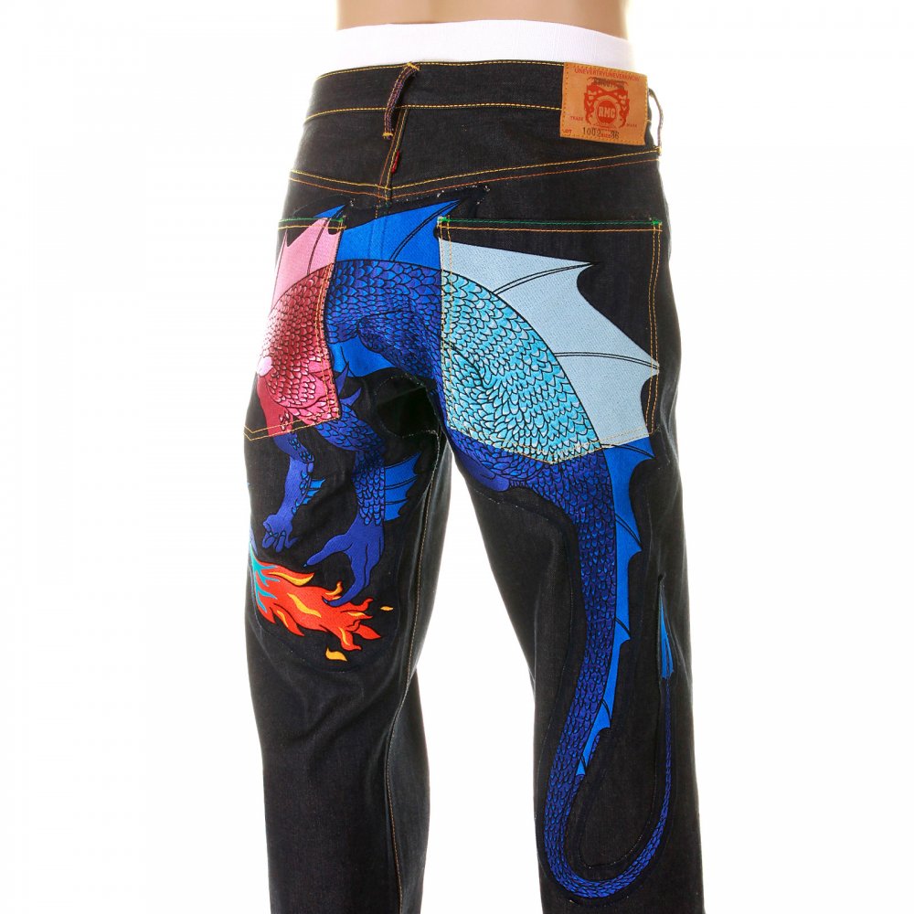 Hungry Dragon Pink Royal Sky Denim Jean