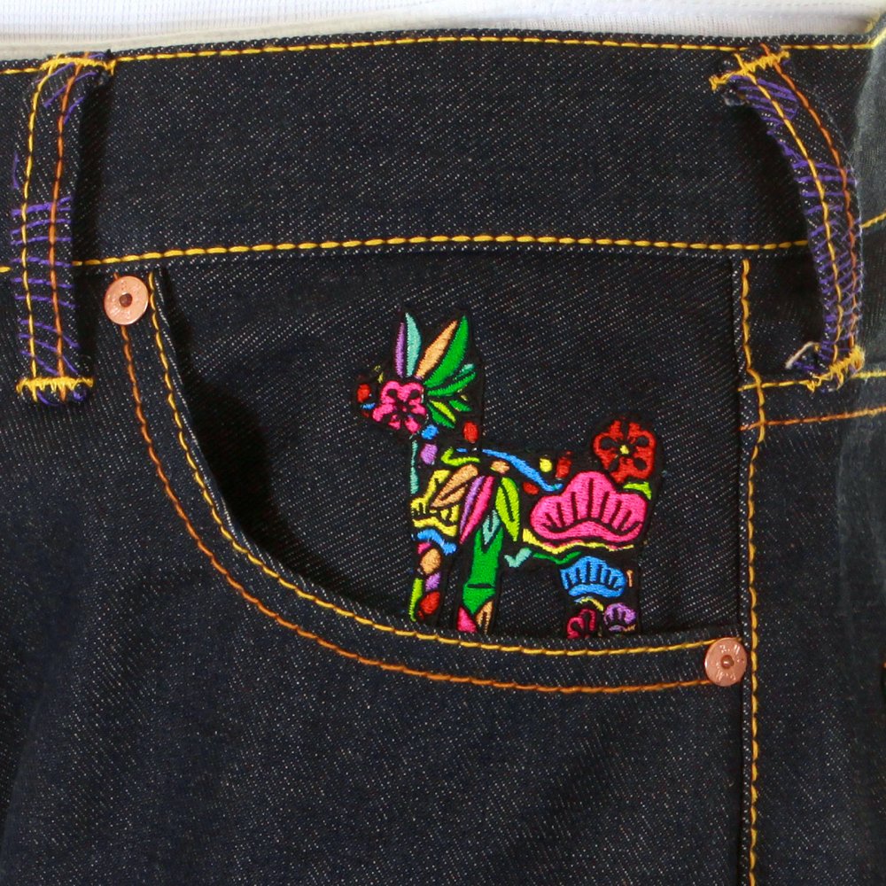 Hungry Dragon Pink Royal Sky Denim Jean