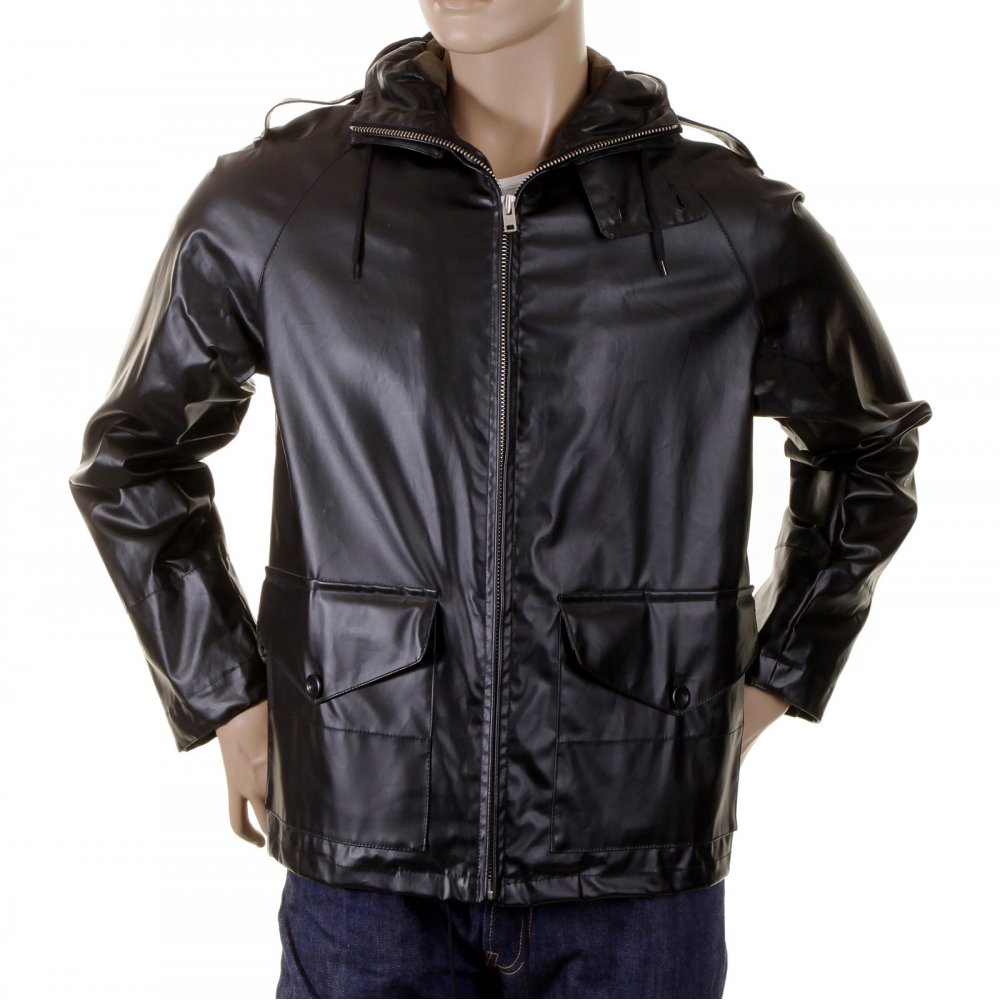 Coated Cotton Black Jacket