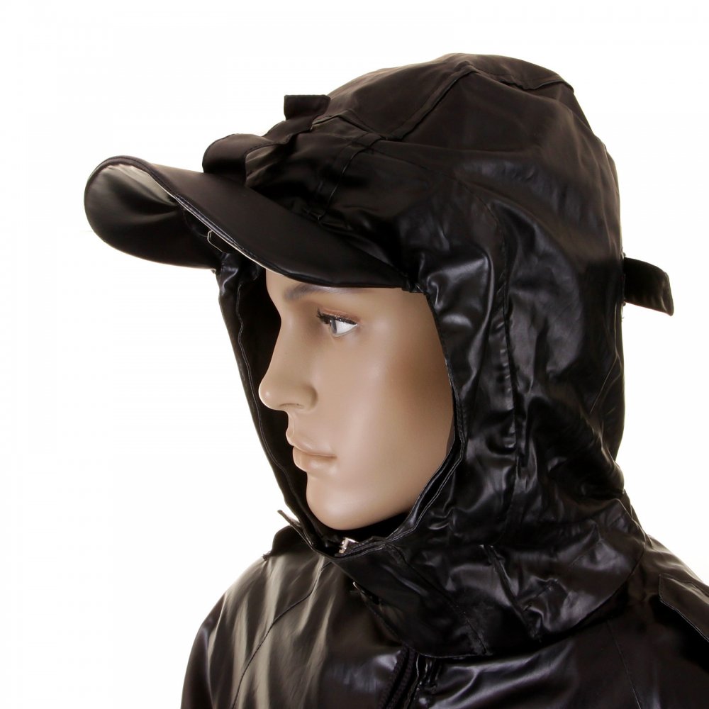 Coated Cotton Black Jacket