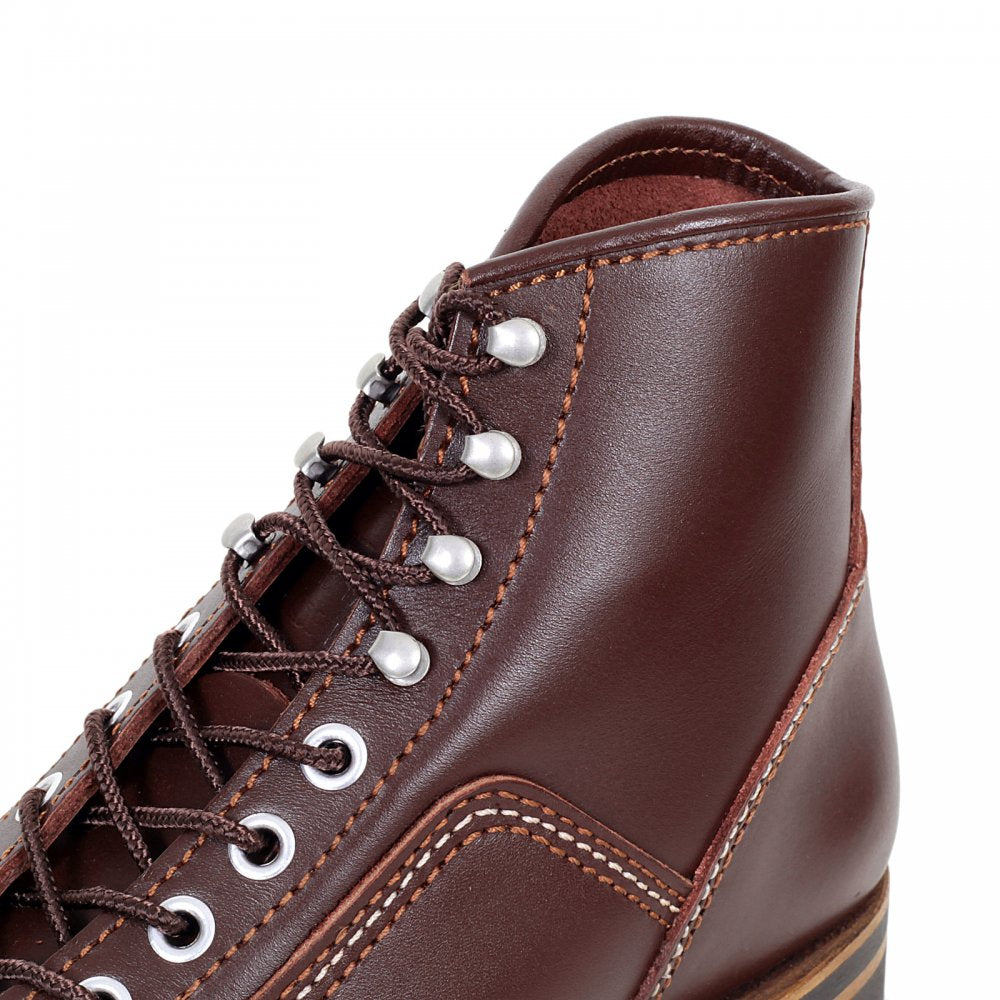 Mens Brown Cow Hide Leather Goodyear Welted Smooth Matt Finish Lace Up Carpenter Boots F01615