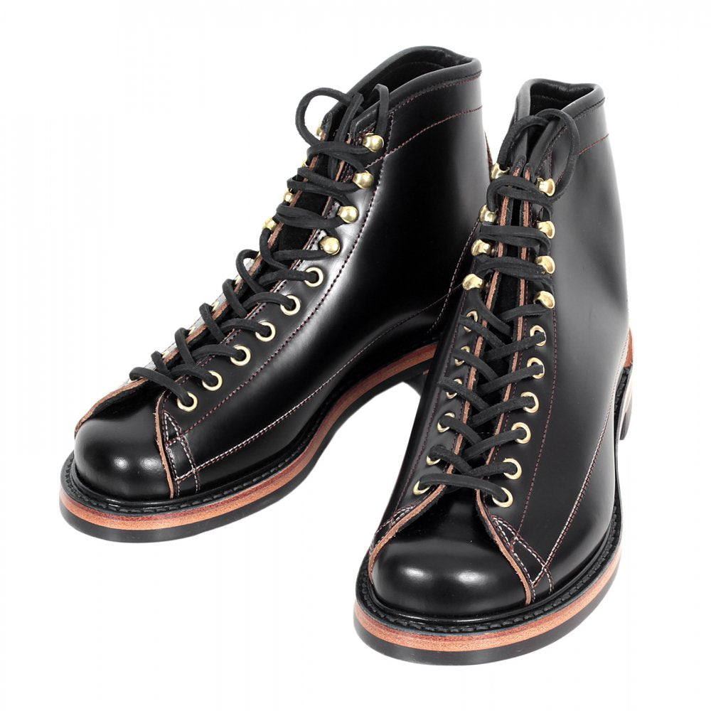 Wireman Mens Lace Up Goodyear Welted Black Cow Hide Leather Work Boots with Non Slip Twin Grip Rubber Soles LW01785