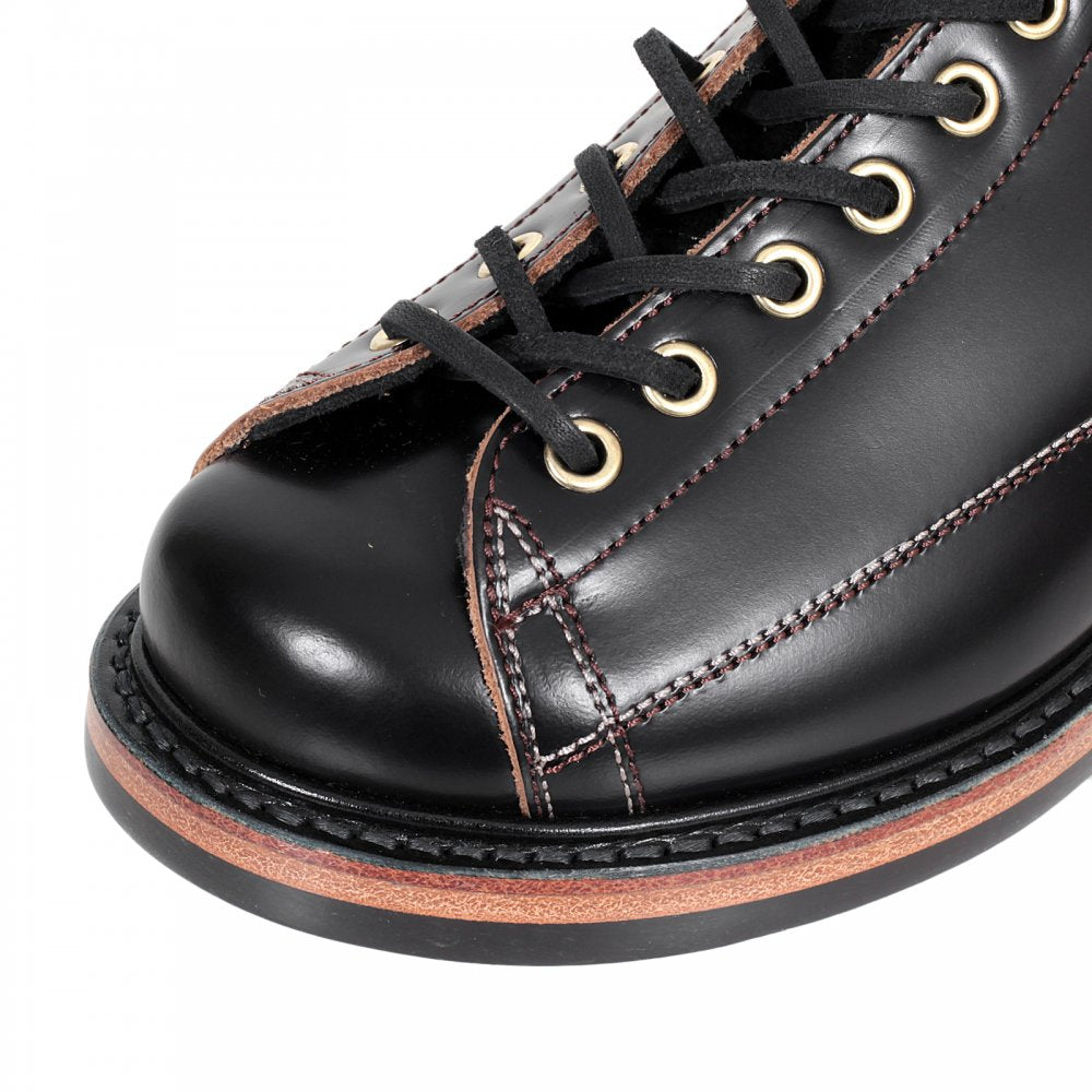 Wireman Mens Lace Up Goodyear Welted Black Cow Hide Leather Work Boots with Non Slip Twin Grip Rubber Soles LW01785