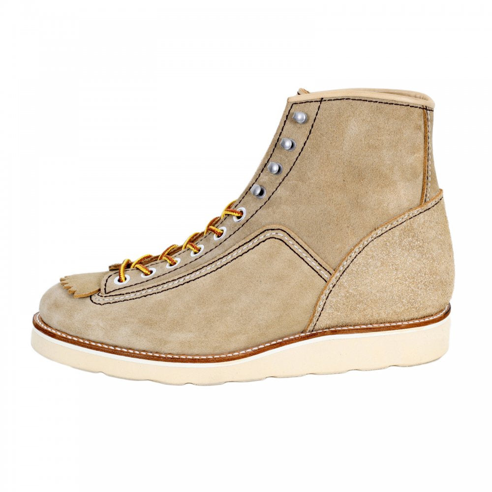 Mens Beige Suede Goodyear welted Lace Up Hunter Boots with Removable Mud Guard F01616