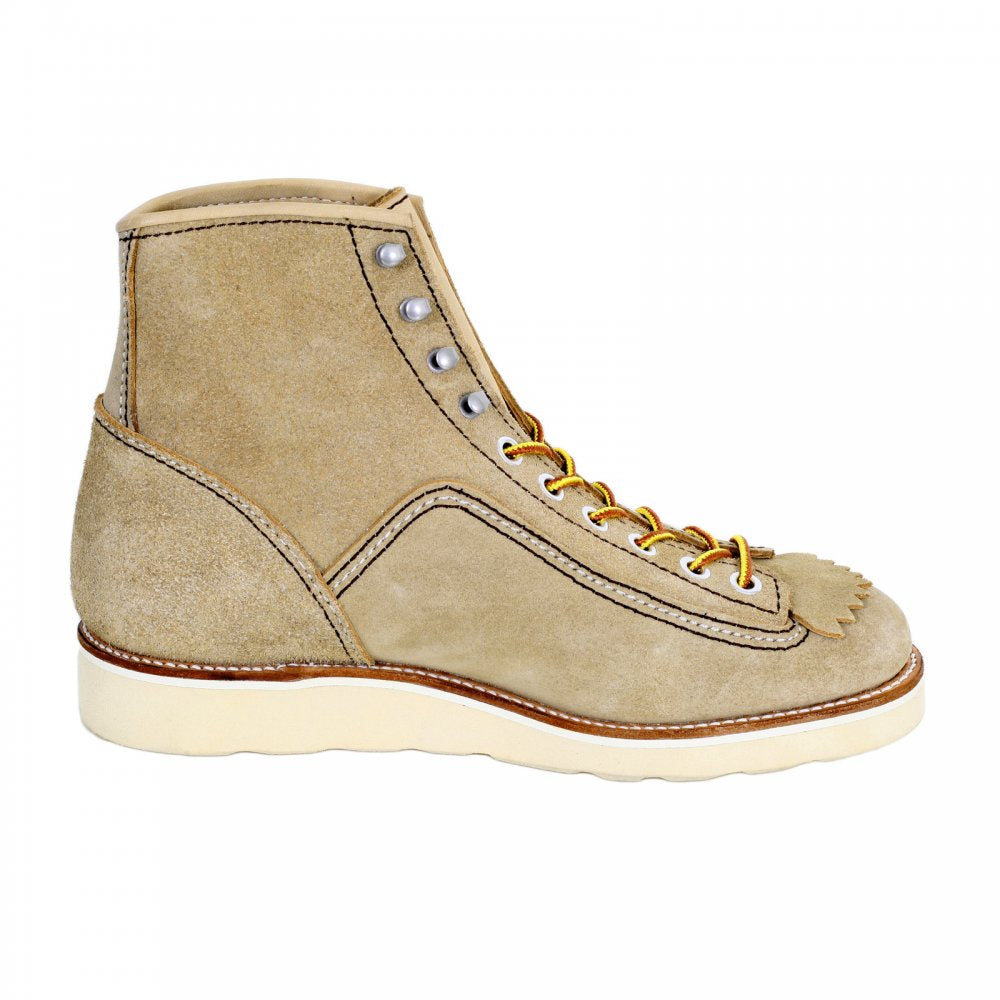 Mens Beige Suede Goodyear welted Lace Up Hunter Boots with Removable Mud Guard F01616