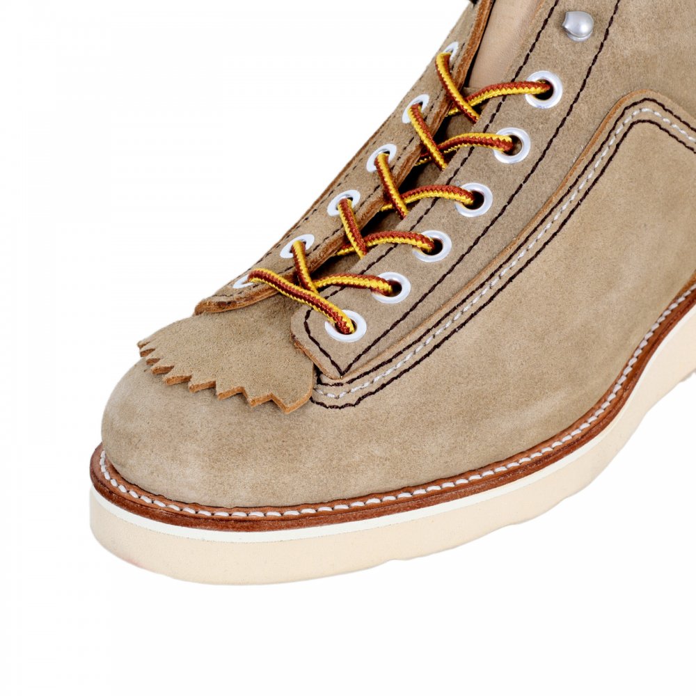 Mens Beige Suede Goodyear welted Lace Up Hunter Boots with Removable Mud Guard F01616