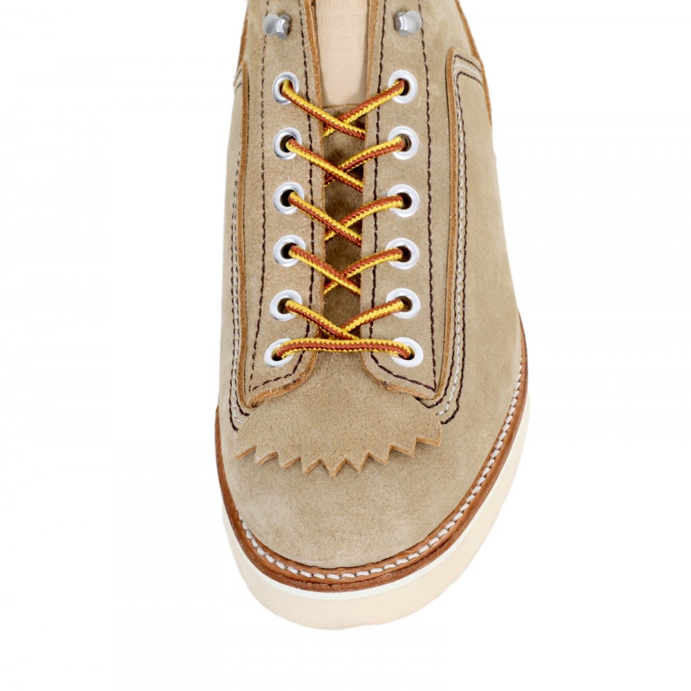 Mens Beige Suede Goodyear welted Lace Up Hunter Boots with Removable Mud Guard F01616
