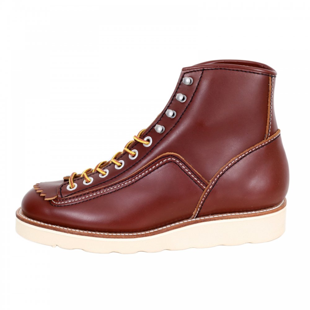 Mens Brown US Oiled Cowhide Leather Goodyear welted Lace Up Hunter Boots with Removable Mud Guard F01616