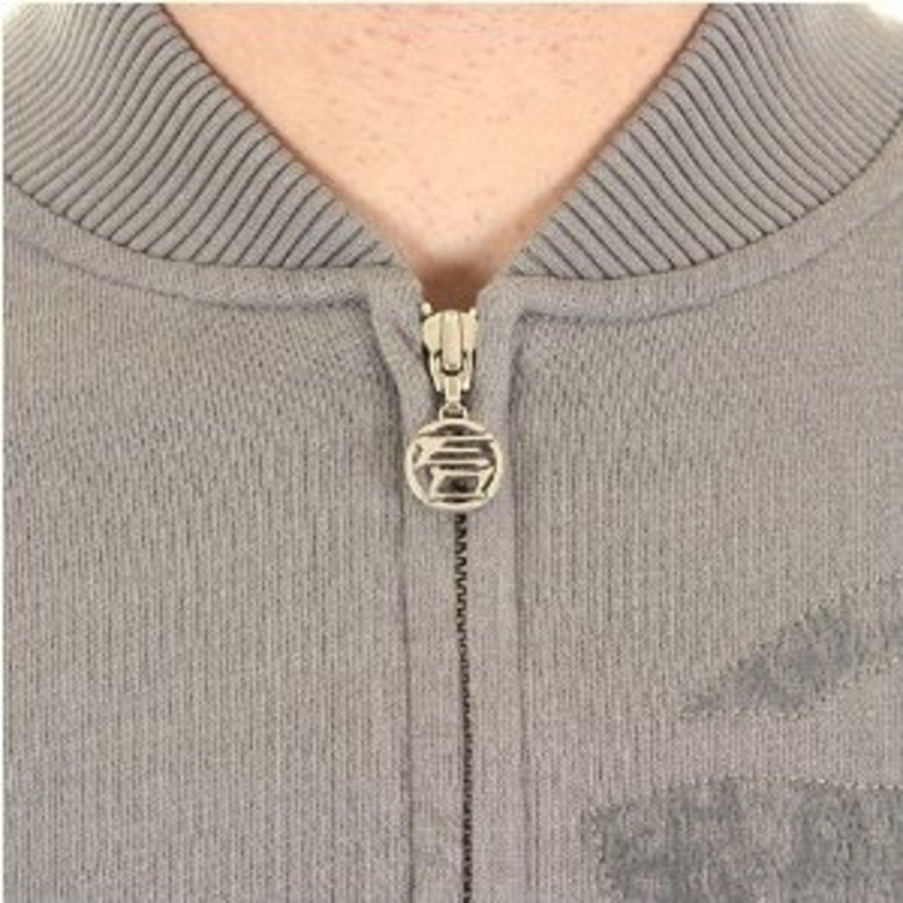 Long Sleeve Marl Grey Zipped Sweatshirt Jacket