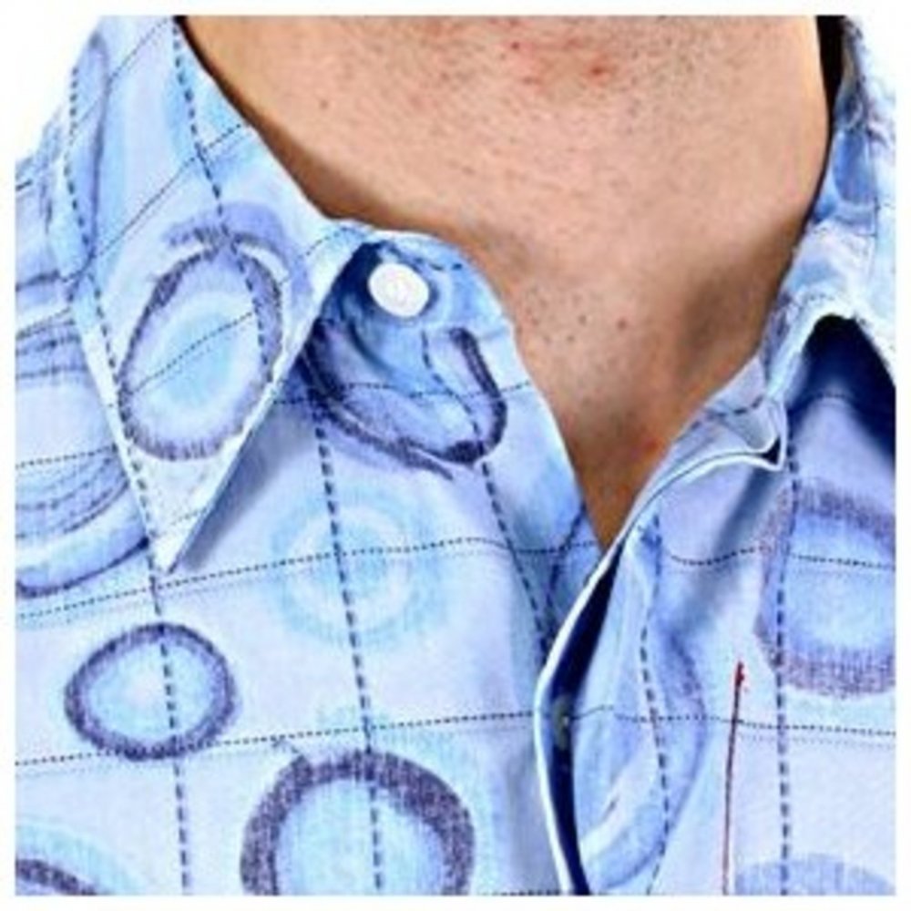 Blue long sleeve casual shirt