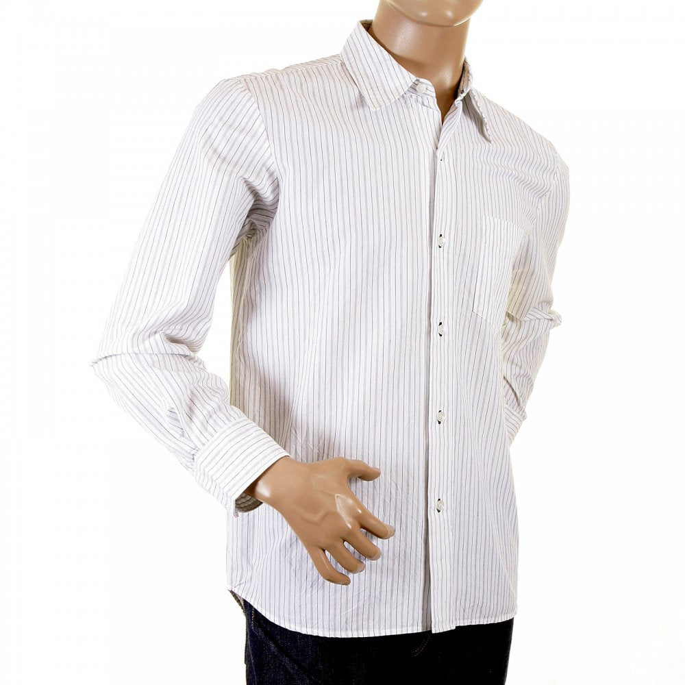 White shirt with black pinstripes