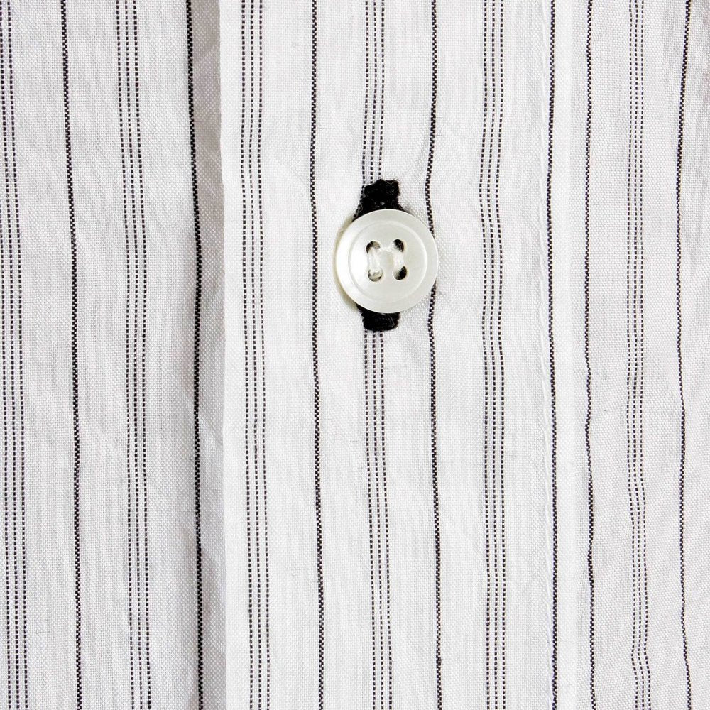 White shirt with black pinstripes