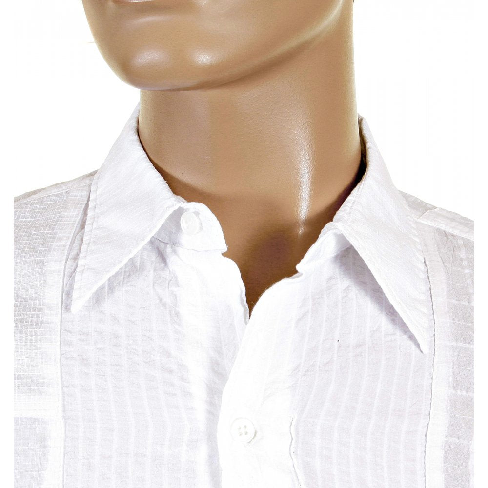 Chalk White Patchwork Shirt