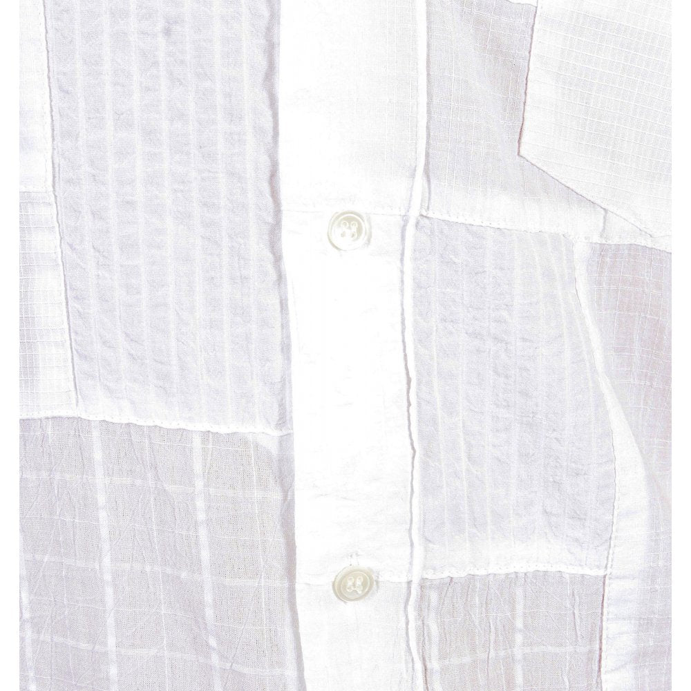 Chalk White Patchwork Shirt