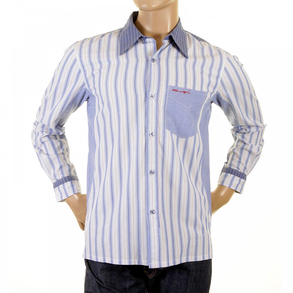 Sky blue striped shirt