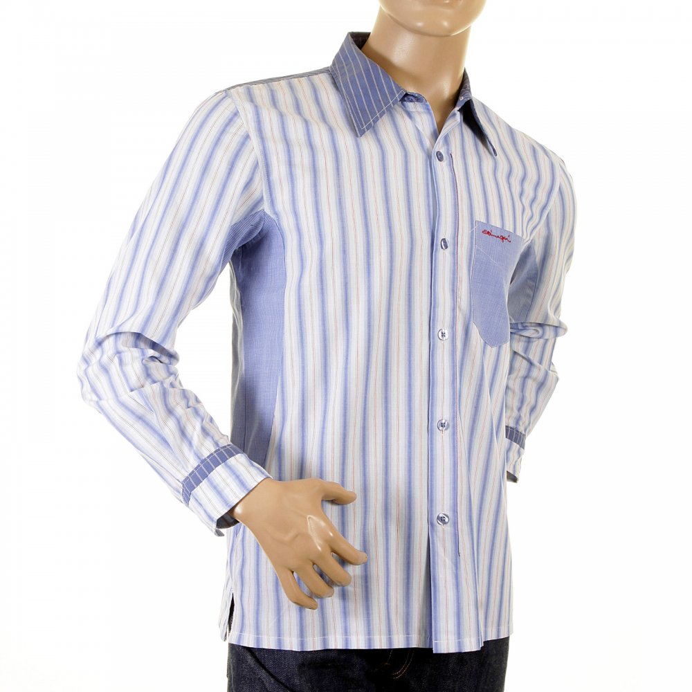 Sky blue striped shirt