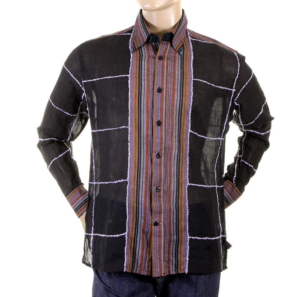 See Through Black Long Sleeve Shirt