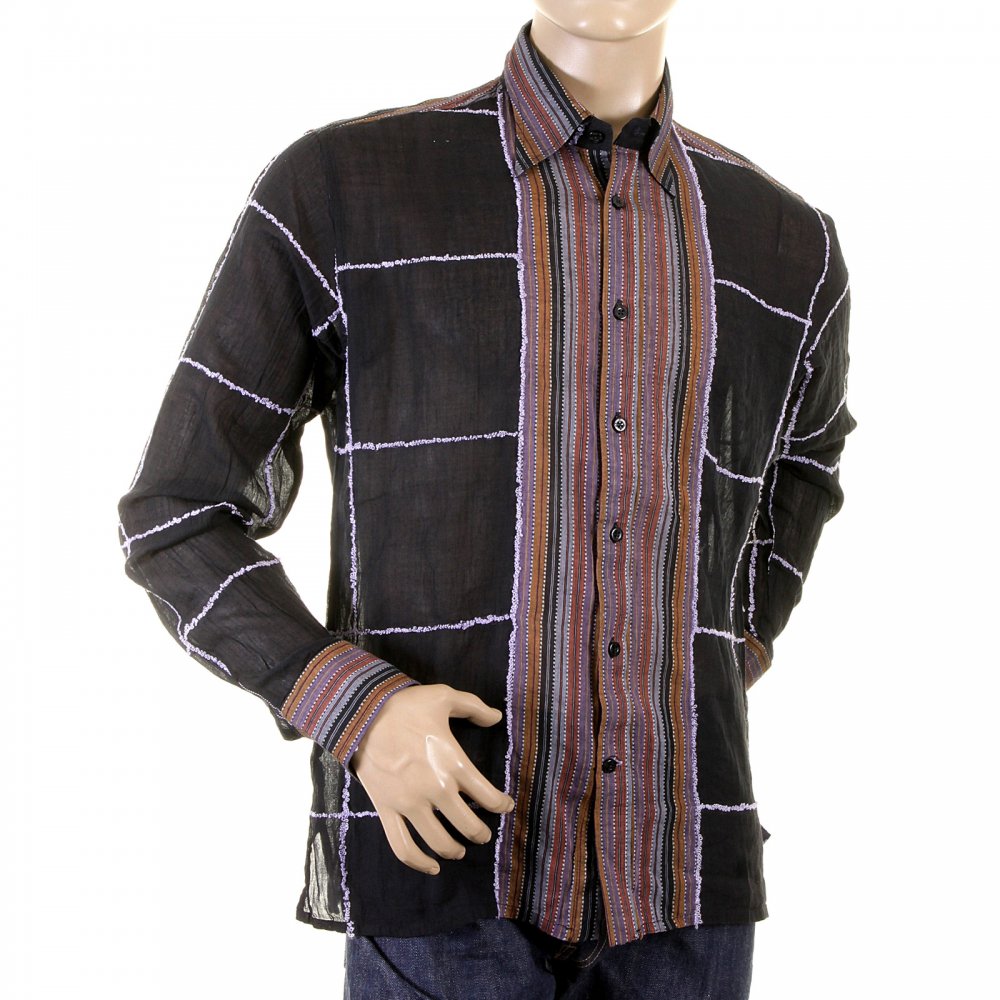 See Through Black Long Sleeve Shirt