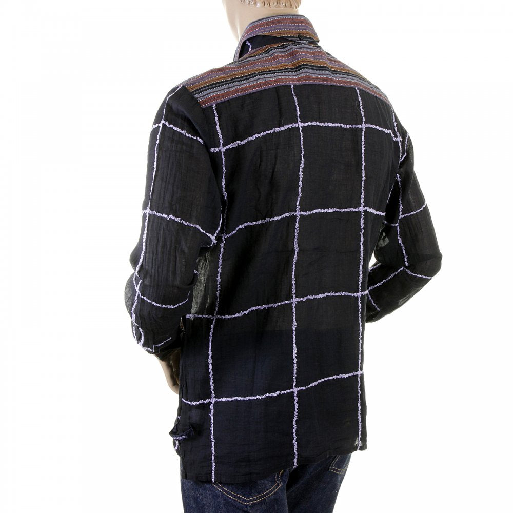 See Through Black Long Sleeve Shirt
