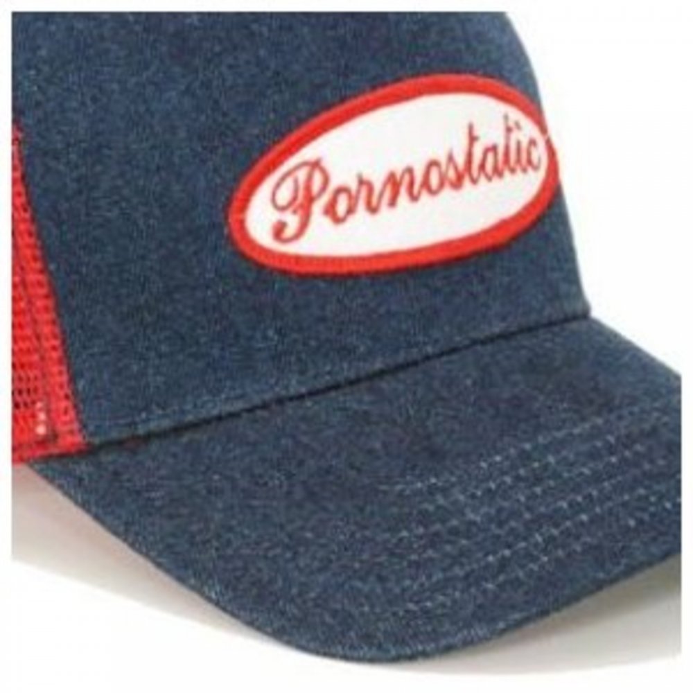 Denim trucker cap