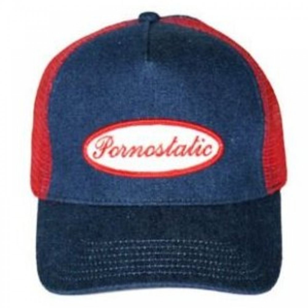 Denim trucker cap