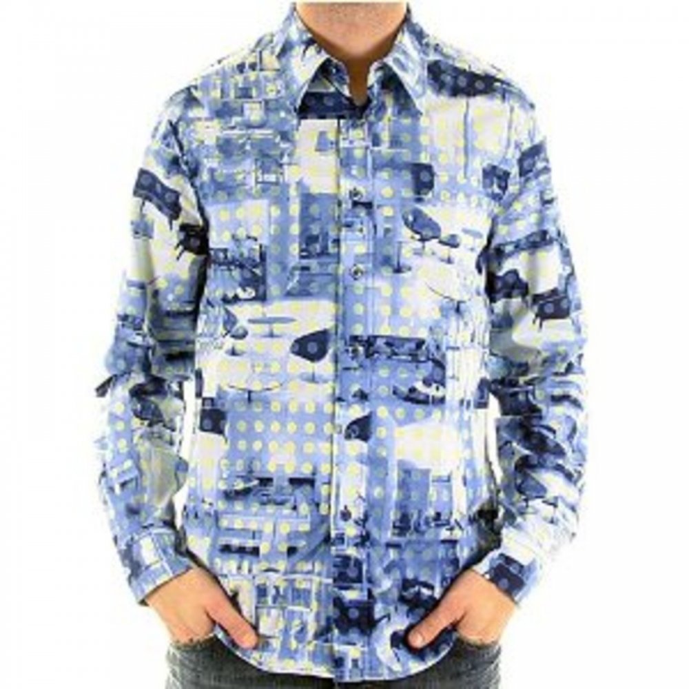 Mens long sleeve printed shirt