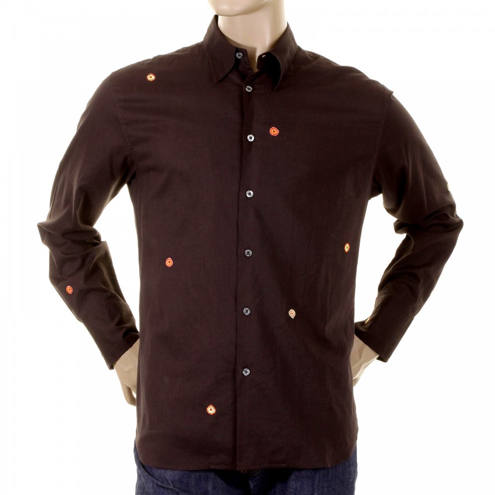 Dark Brown Long Sleeve Shirts