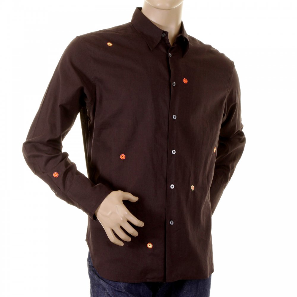 Dark Brown Long Sleeve Shirts