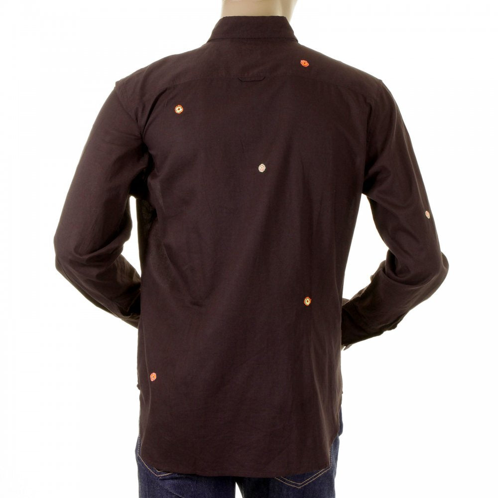 Dark Brown Long Sleeve Shirts