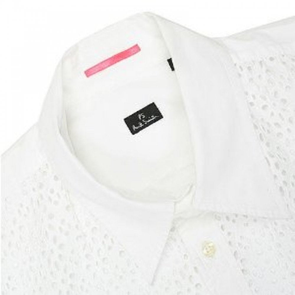 Mens Short sleeve casual white shirt