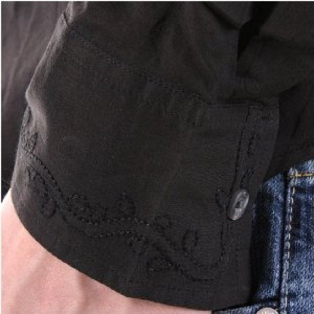 Long Sleeve Mens Black Shirt