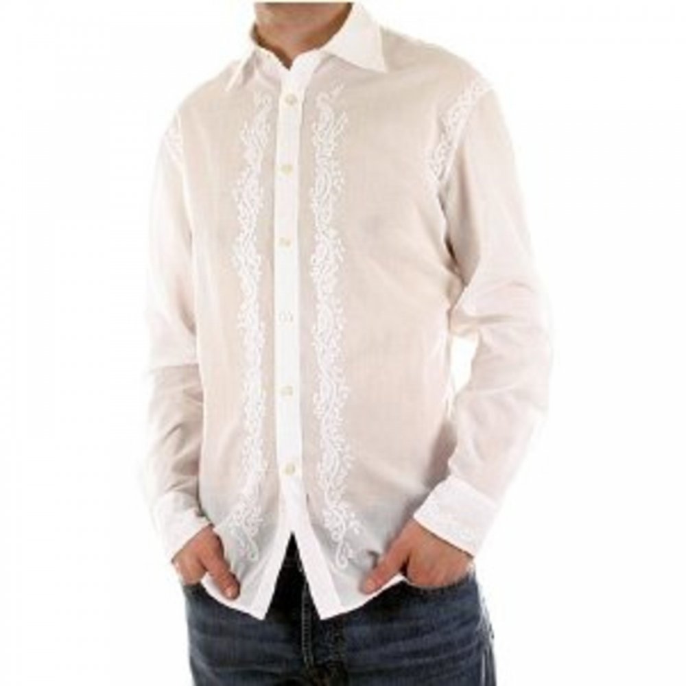 White long sleeve mens fashion shirt
