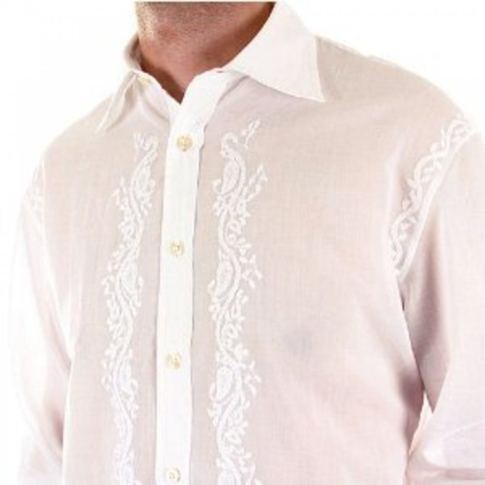 White long sleeve mens fashion shirt