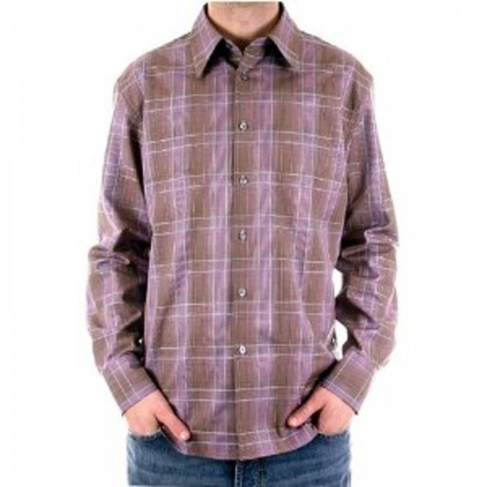 Slim Fit long sleeve Mens checked shirt