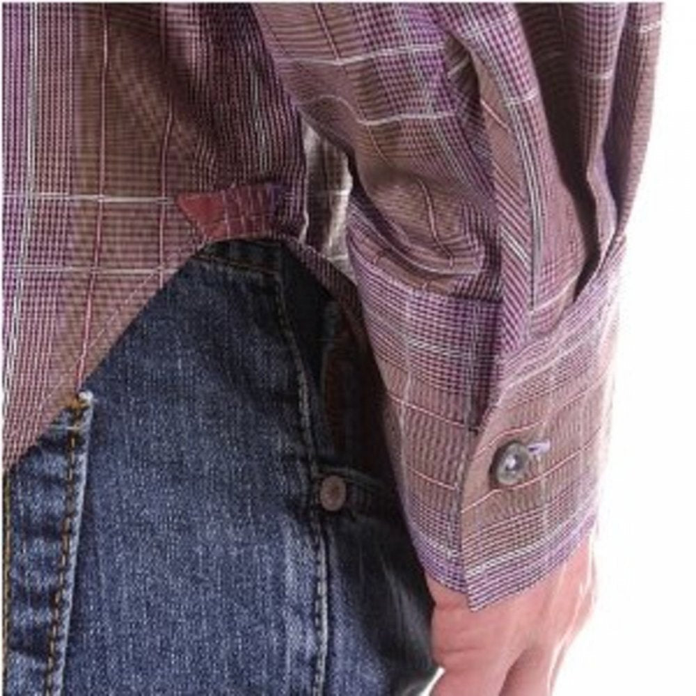 Slim Fit long sleeve Mens checked shirt