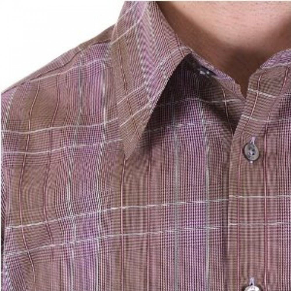 Slim Fit long sleeve Mens checked shirt