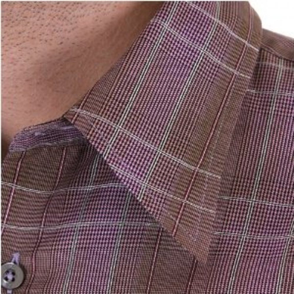 Slim Fit long sleeve Mens checked shirt