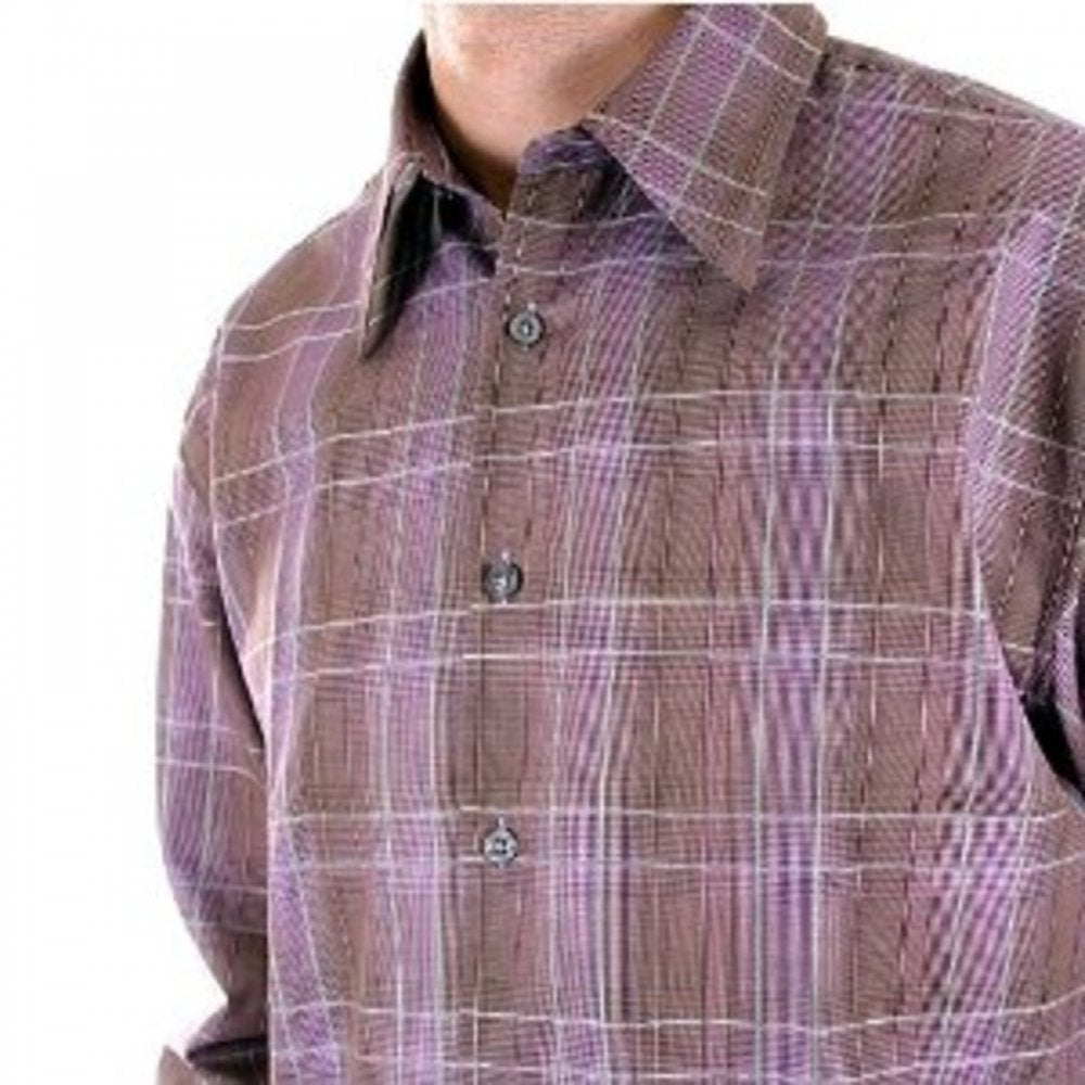 Slim Fit long sleeve Mens checked shirt