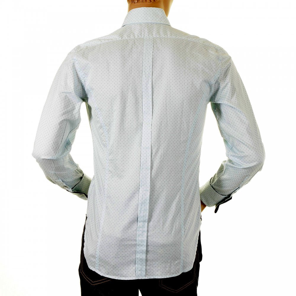 Double cuff Mens spotted Shirt