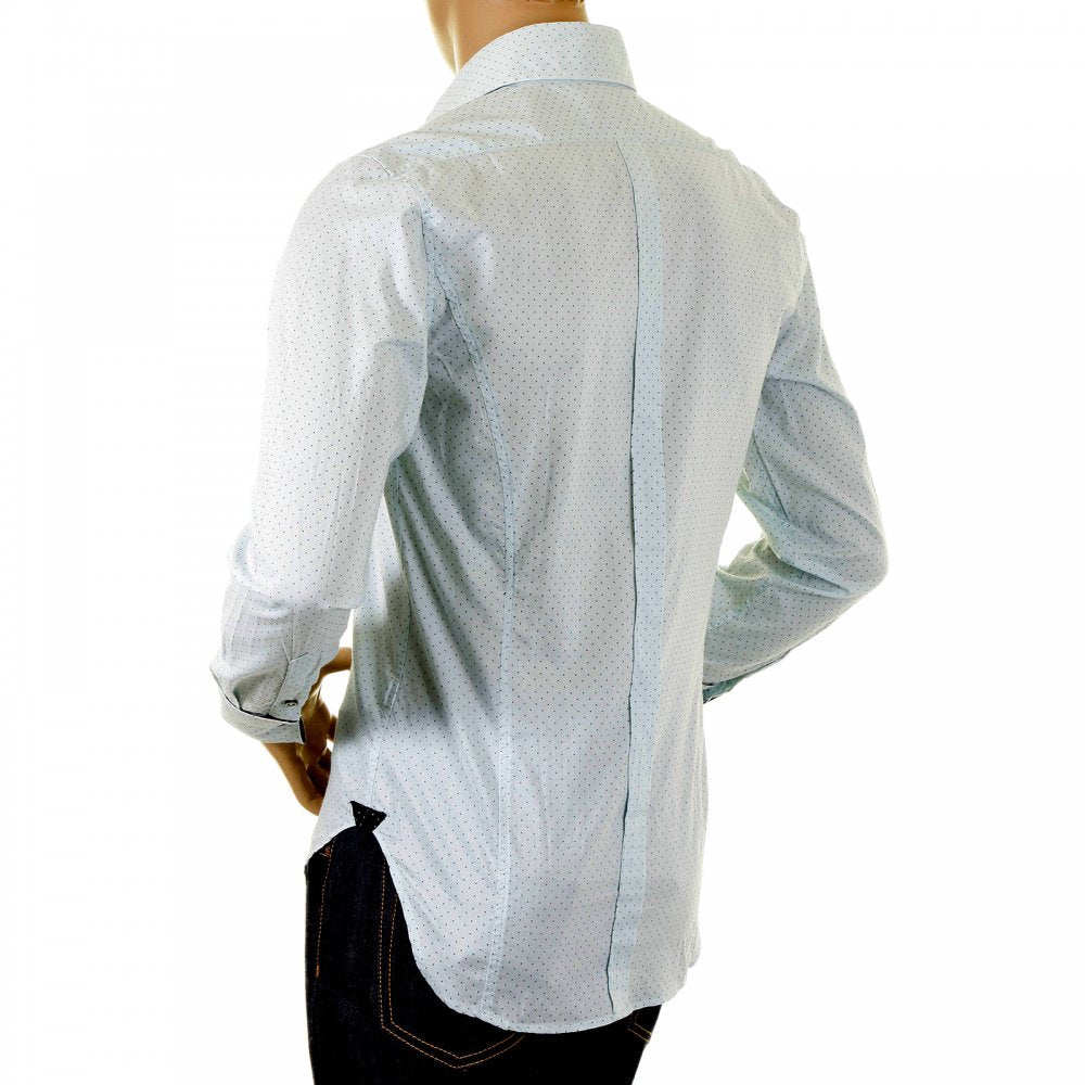 Double cuff Mens spotted Shirt
