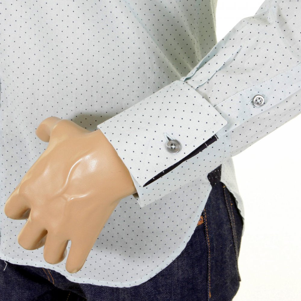 Double cuff Mens spotted Shirt