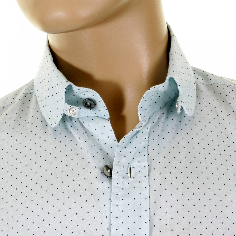 Double cuff Mens spotted Shirt
