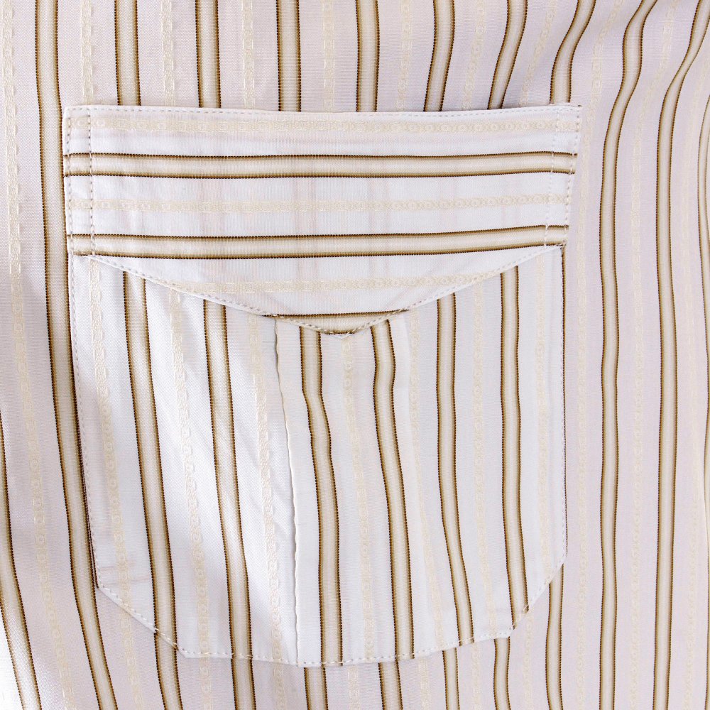 Khaki and White Striped Shirt