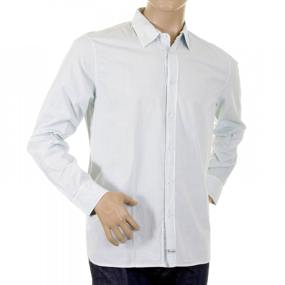 Long Sleeve Washed Sky Blue Shirt